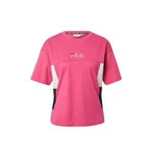 FILA Funkčné tričko  prírodná biela / tmavomodrá / ružová