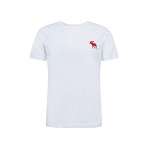 Abercrombie & Fitch Tričko  biela / červená