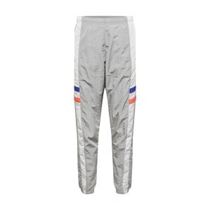 NIKE Športové nohavice  sivá / biela / modrá / neónovo oranžová
