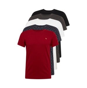 Abercrombie & Fitch Tričko  červená / biela / námornícka modrá / čierna / tmavosivá