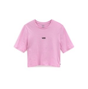 VANS T-Shirt 'Flying V Crop Crew Sport'  ružová / čierna