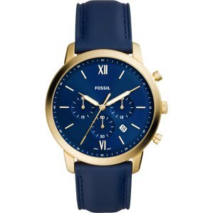 FOSSIL Analógové hodinky  zlatá / námornícka modrá