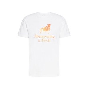 Abercrombie & Fitch Tričko  biela / marhuľová
