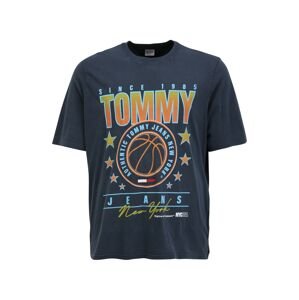 Tommy Jeans Plus Tričko  námornícka modrá / svetlomodrá / oranžová / žltá