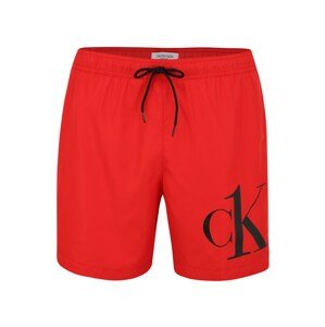 Calvin Klein Swimwear Plavecké šortky  čierna / svetločervená