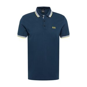 BOSS ATHLEISURE Tričko 'Paddy'  námornícka modrá / žltá / biela