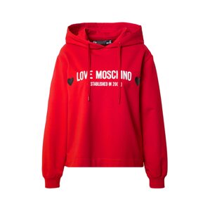 Love Moschino Mikina  červená / biela / čierna