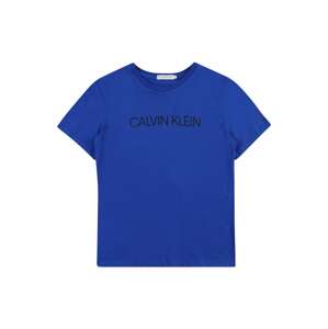 Calvin Klein Jeans Tričko  kráľovská modrá / čierna