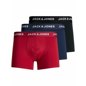 JACK & JONES Boxerky  čierna / námornícka modrá / červená / biela
