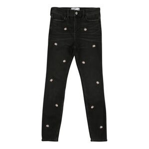 Abercrombie & Fitch Jeans  čierna / ružová / pastelovo zelená