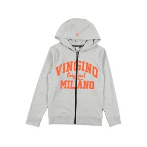VINGINO Tepláková bunda  sivá melírovaná / oranžová