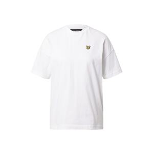Lyle & Scott Oversize tričko  biela / zlatá / čierna