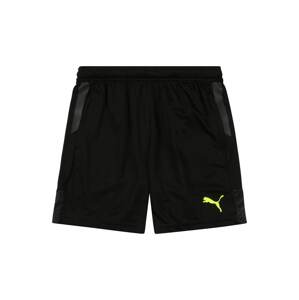 PUMA Športové nohavice  čierna / sivá / žltá