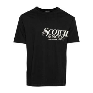 SCOTCH & SODA T-Shirt  čierna / biela