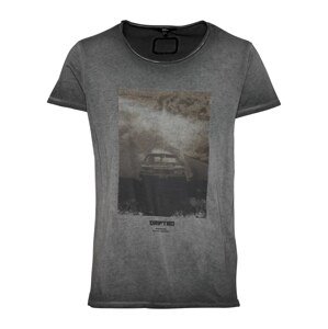 tigha T-Shirt  čierna / sivá