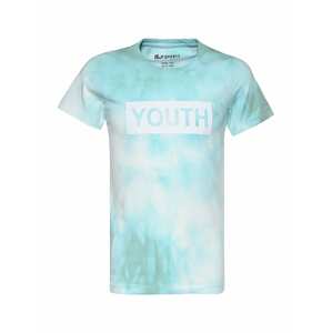 BLUE EFFECT Tričko 'Youth'  biela / tyrkysová