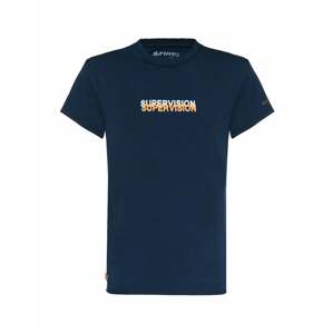 BLUE EFFECT Tričko 'Supervision'  námornícka modrá / biela / oranžová