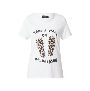 Zwillingsherz T-Shirt  biela / čierna / ružová