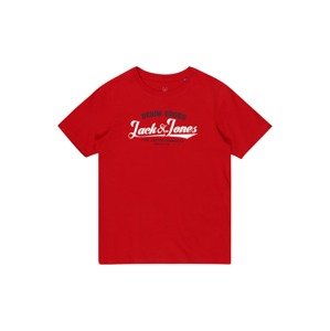 Jack & Jones Junior Tričko  červená / biela / tmavomodrá