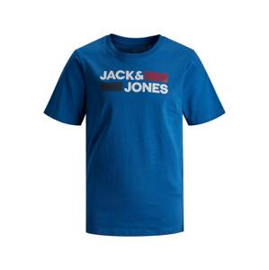 Jack & Jones Junior Tričko  kráľovská modrá / ohnivo červená / čierna / biela