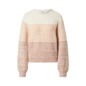 NA-KD Sveter 'Fluffy Multi Color Knitted Sweater'  ružová