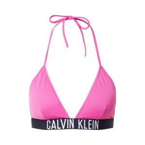 Calvin Klein Swimwear Bikinový top  čierna / biela / ružová