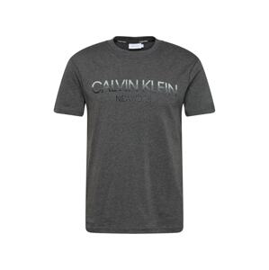 Calvin Klein Tričko  svetlosivá / tmavosivá / čierna