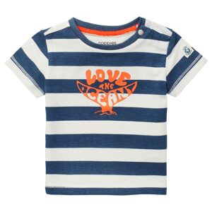 Noppies T-Shirt 'Taormina'  biela / oranžová / námornícka modrá