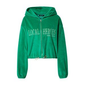 LOCAL HEROES Tepláková bunda  zelená / béžová
