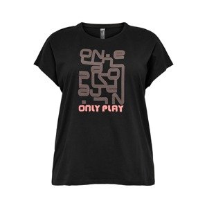 Only Play Curvy Funkčné tričko 'ONPJIRINA'  čierna / ružová