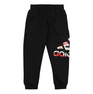 ADIDAS PERFORMANCE Športové nohavice  čierna / biela / svetločervená / tmavosivá