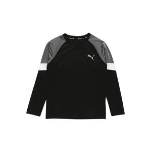 PUMA Funkčné tričko  čierna / biela / kamenná