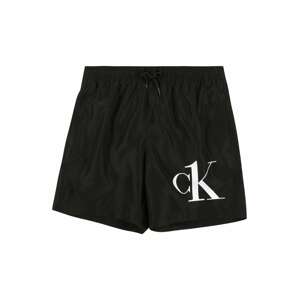 Calvin Klein Swimwear Badeshorts  čierna / biela