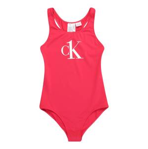 Calvin Klein Swimwear Jednodielne plavky  ružová / biela