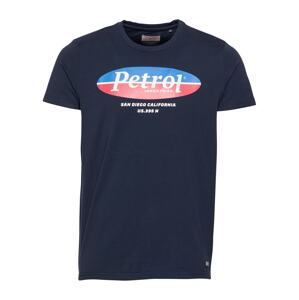 Petrol Industries Tričko  námornícka modrá / kráľovská modrá / červená / biela