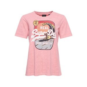 Superdry Tričko 'Itago'  ružová / zmiešané farby