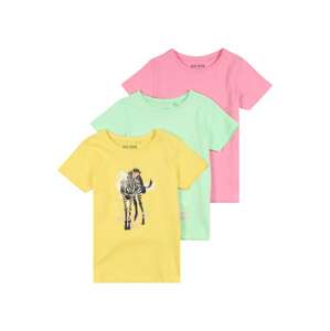 BLUE SEVEN T-Shirt  žltá / svetlozelená / ružová / čierna / biela