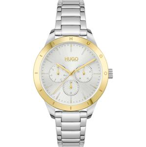 HUGO Analógové hodinky  strieborná / zlatá
