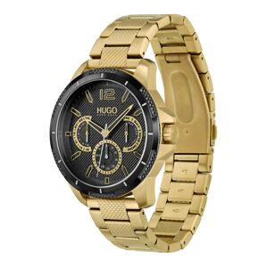 HUGO Analógové hodinky '#SPORT'  zlatá / čierna
