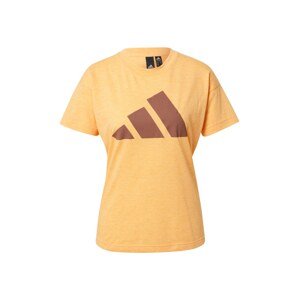 ADIDAS PERFORMANCE Funkčné tričko  mandarínková / hnedá
