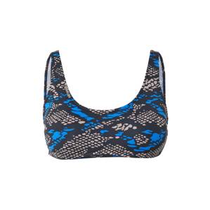 Calvin Klein Swimwear Bikinový top  béžová / modrá / čierna