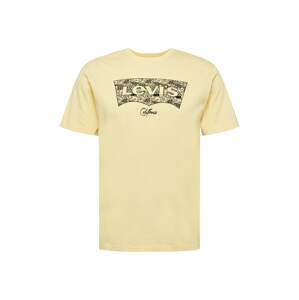 LEVI'S T-Shirt 'HOUSEMARK'  pastelovo žltá / čierna