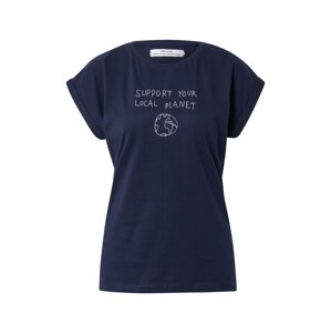 DEDICATED. T-Shirt 'Visby Local Planet'  námornícka modrá / biela