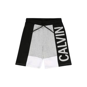 Calvin Klein Jeans Nohavice  čierna / sivá / biela