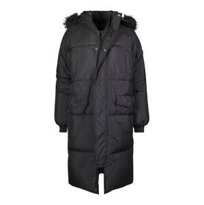Urban Classics Zimný kabát  čierna / biela