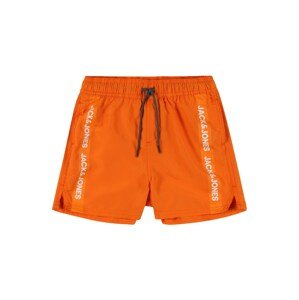 Jack & Jones Junior Plavecké šortky  oranžová / biela