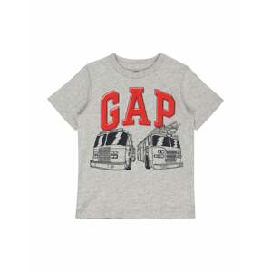 GAP Shirt  sivá / červená / čierna