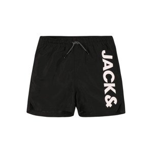 Jack & Jones Junior Plavecké šortky 'BALI'  čierna / biela