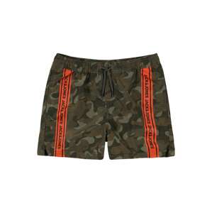 Jack & Jones Junior Plavecké šortky 'Bali'  hnedá / kaki / oranžová / brokátová