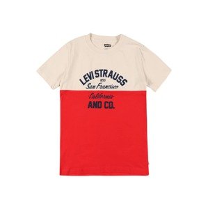 LEVI'S T-Shirt  krémová / červená / námornícka modrá